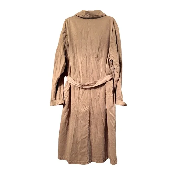 Dries Van Noten Classic Beige Long Trench Coat Double Breasted Belted